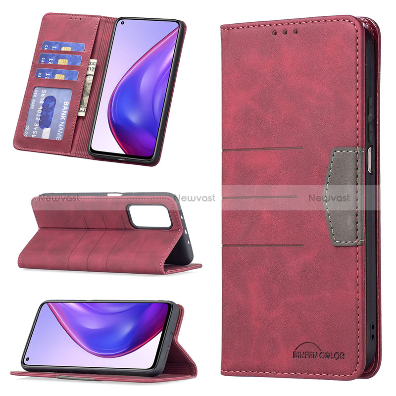 Leather Case Stands Flip Cover Holder B02F for Xiaomi Redmi K30S 5G