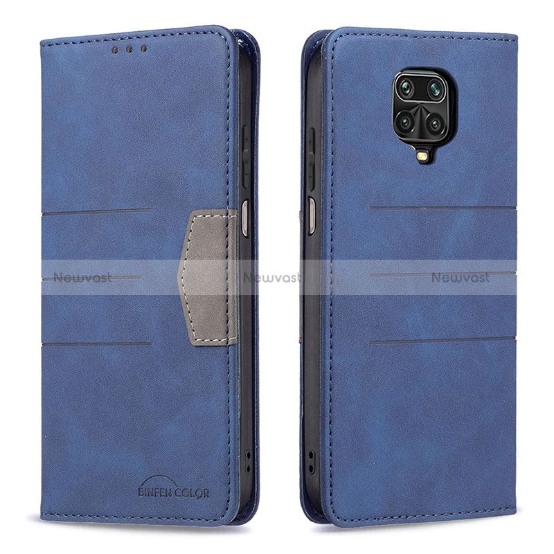 Leather Case Stands Flip Cover Holder B02F for Xiaomi Redmi Note 9 Pro