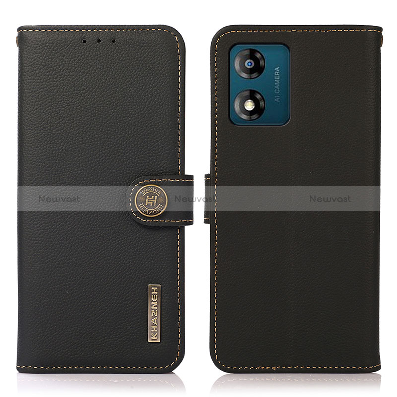 Leather Case Stands Flip Cover Holder B02H for Motorola Moto E13