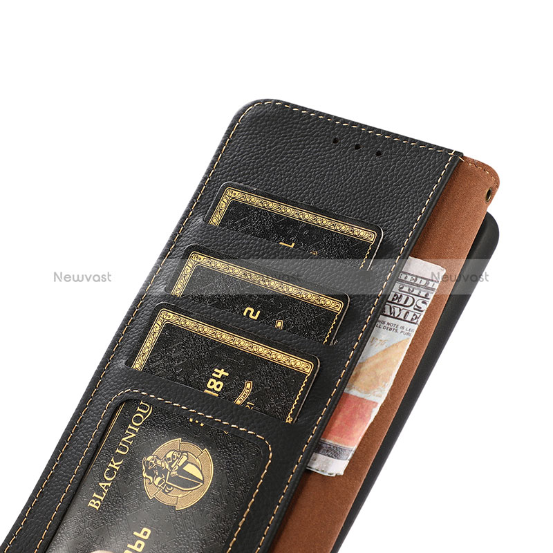 Leather Case Stands Flip Cover Holder B02H for Oppo A54 5G