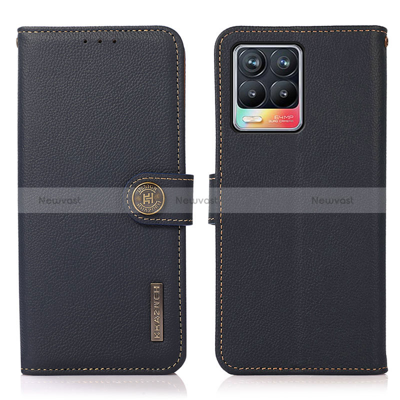 Leather Case Stands Flip Cover Holder B02H for Realme 8 Pro