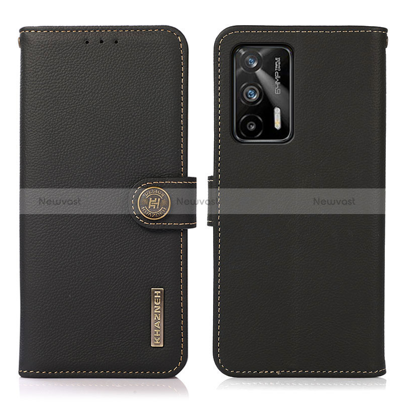 Leather Case Stands Flip Cover Holder B02H for Realme Q3 Pro 5G