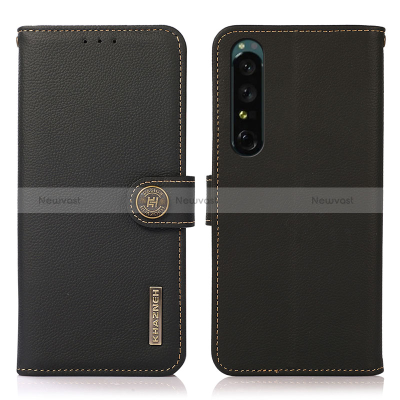 Leather Case Stands Flip Cover Holder B02H for Sony Xperia 1 IV SO-51C