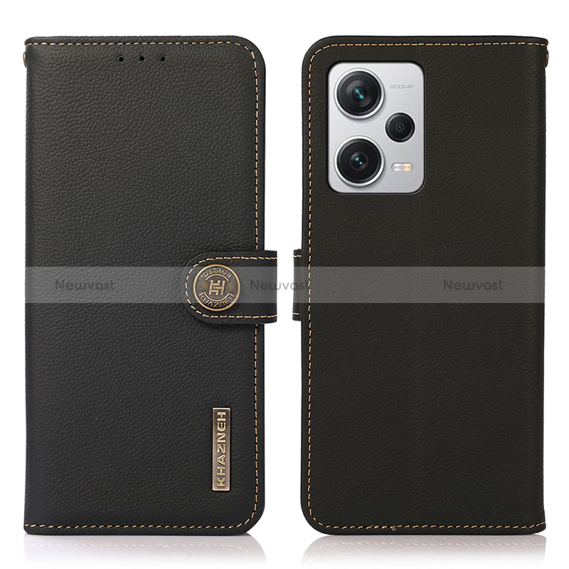 Leather Case Stands Flip Cover Holder B02H for Xiaomi Redmi Note 12 Pro+ Plus 5G