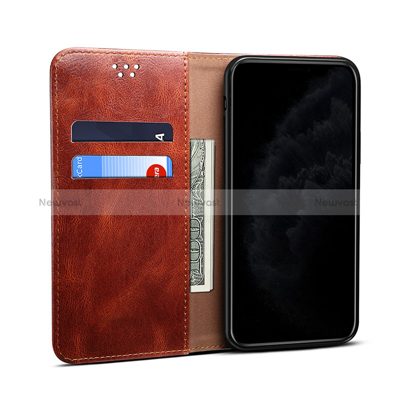 Leather Case Stands Flip Cover Holder B02S for Huawei Nova 8 SE 4G