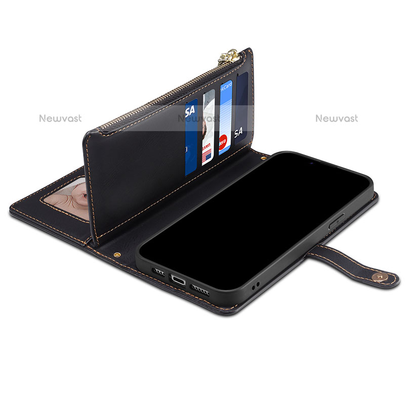 Leather Case Stands Flip Cover Holder B02S for Samsung Galaxy Note 20 5G