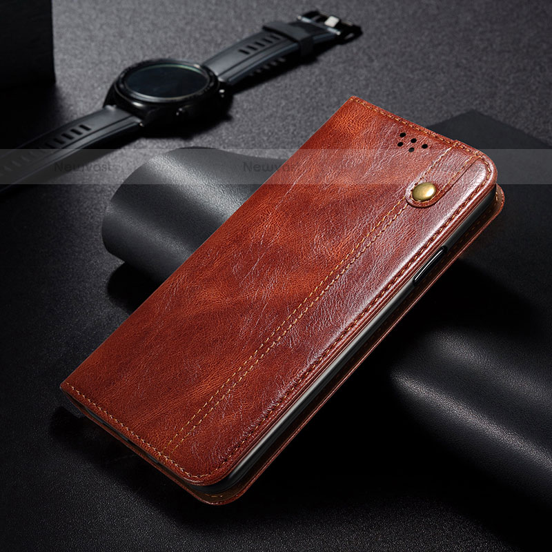 Leather Case Stands Flip Cover Holder B02S for Samsung Galaxy S21 FE 5G