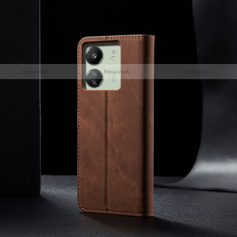 Leather Case Stands Flip Cover Holder B02S for Xiaomi Poco C65