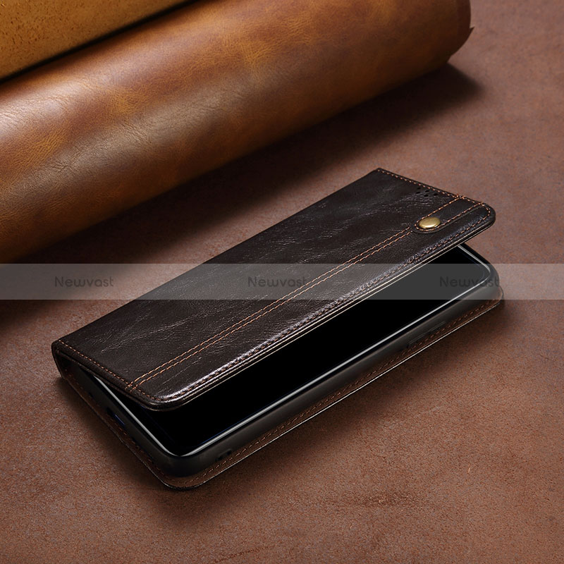 Leather Case Stands Flip Cover Holder B02S for Xiaomi Redmi Note 11 Pro 4G Black