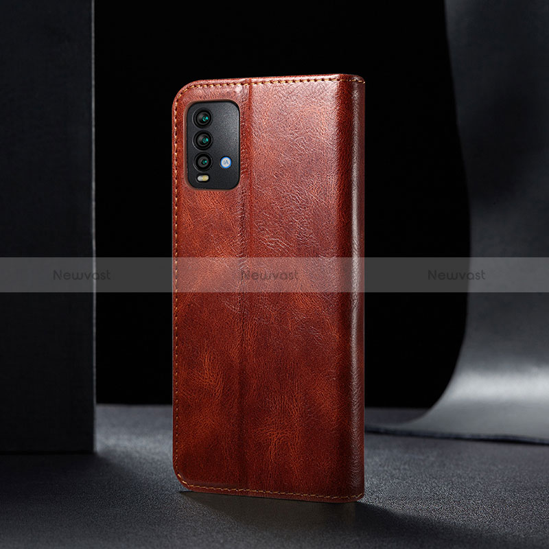 Leather Case Stands Flip Cover Holder B02S for Xiaomi Redmi Note 9 4G