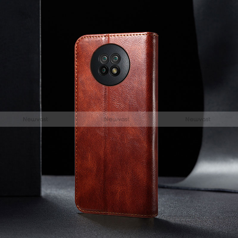 Leather Case Stands Flip Cover Holder B02S for Xiaomi Redmi Note 9T 5G