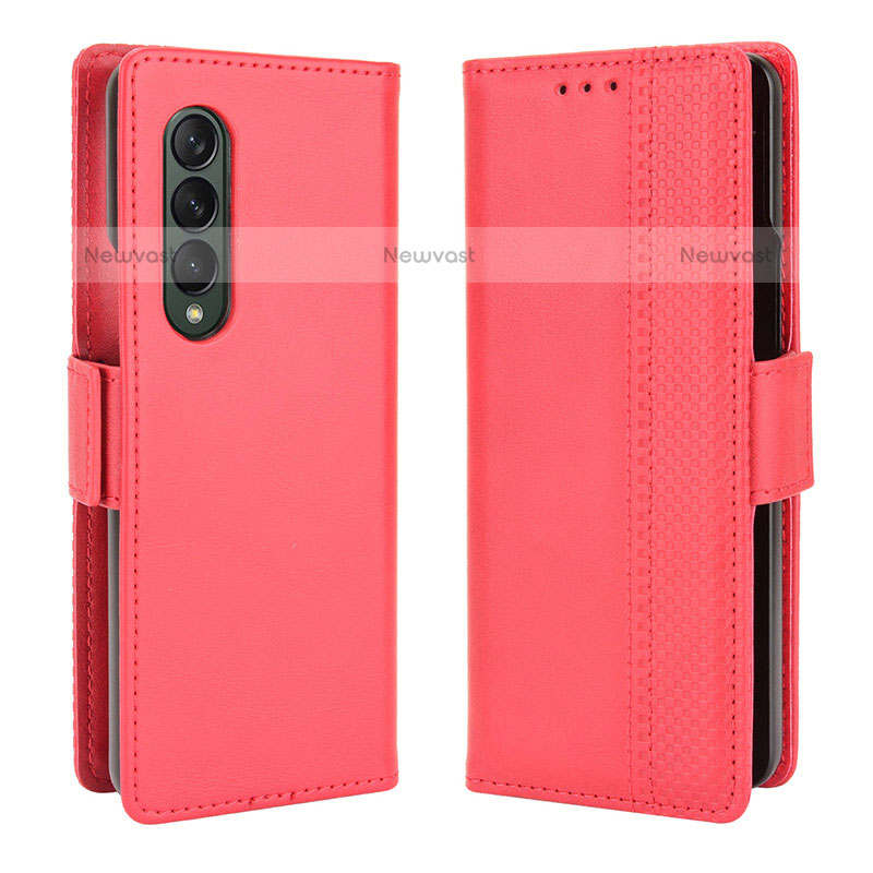 Leather Case Stands Flip Cover Holder B02Y for Samsung Galaxy Z Fold3 5G