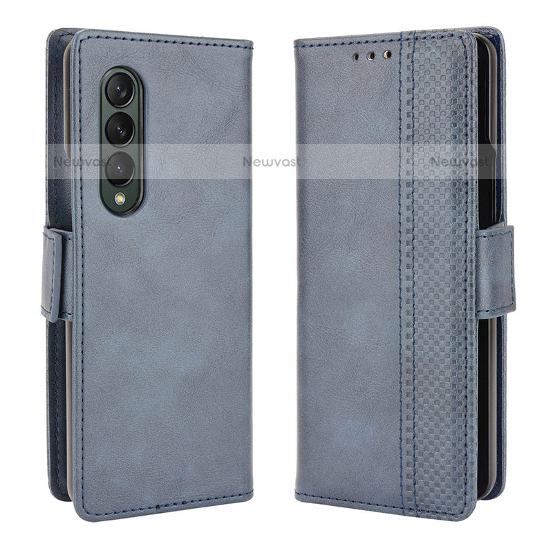 Leather Case Stands Flip Cover Holder B02Y for Samsung Galaxy Z Fold3 5G