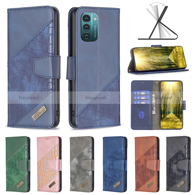 Leather Case Stands Flip Cover Holder B03F for Nokia G11