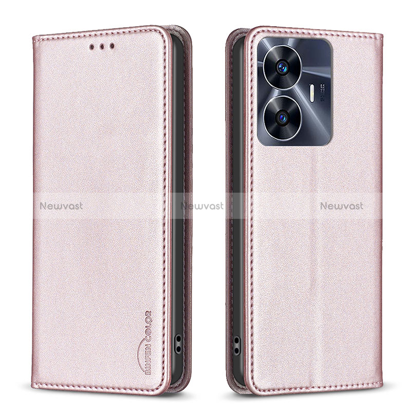 Leather Case Stands Flip Cover Holder B03F for Realme Narzo N55