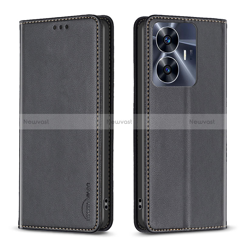 Leather Case Stands Flip Cover Holder B03F for Realme Narzo N55