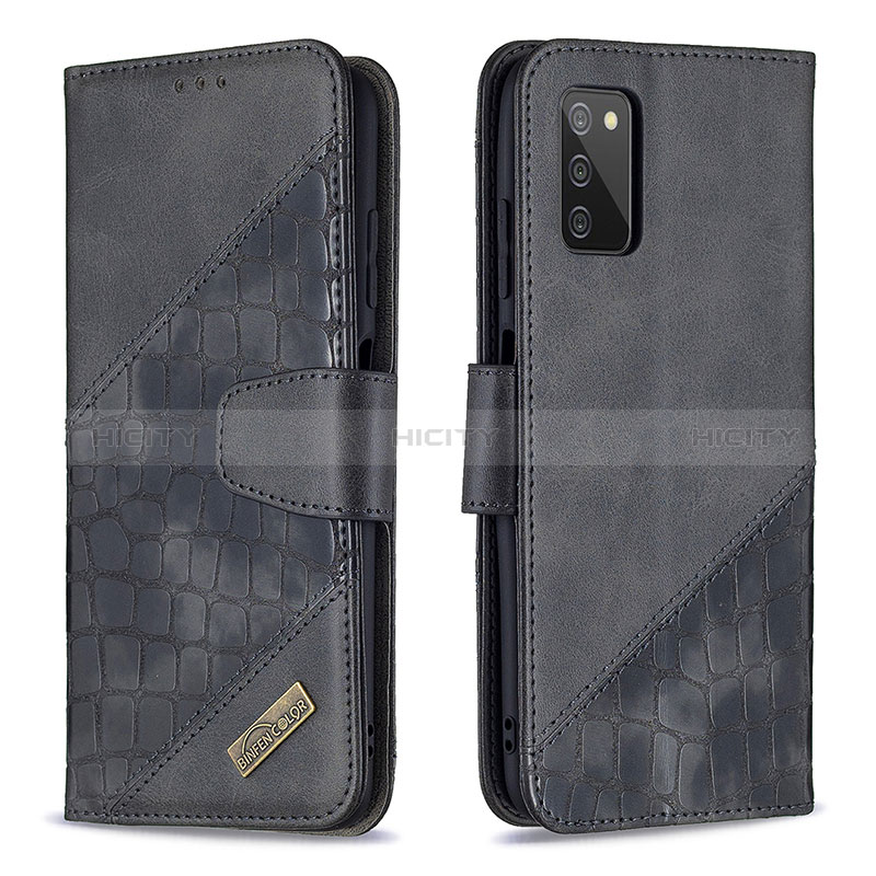 Leather Case Stands Flip Cover Holder B03F for Samsung Galaxy A03s