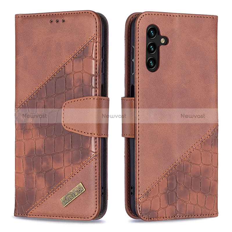 Leather Case Stands Flip Cover Holder B03F for Samsung Galaxy A04s