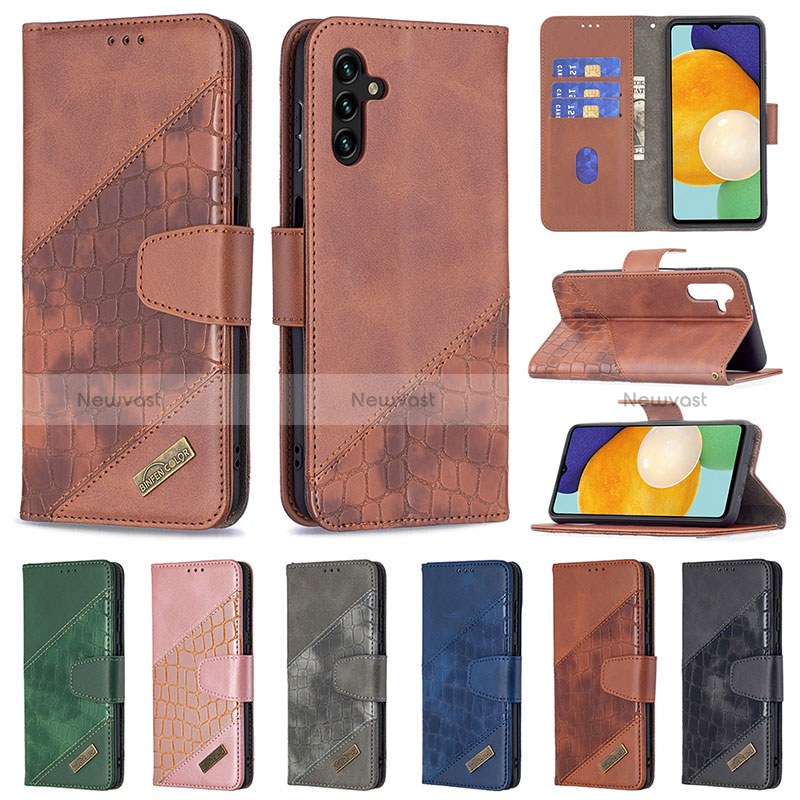 Leather Case Stands Flip Cover Holder B03F for Samsung Galaxy A04s