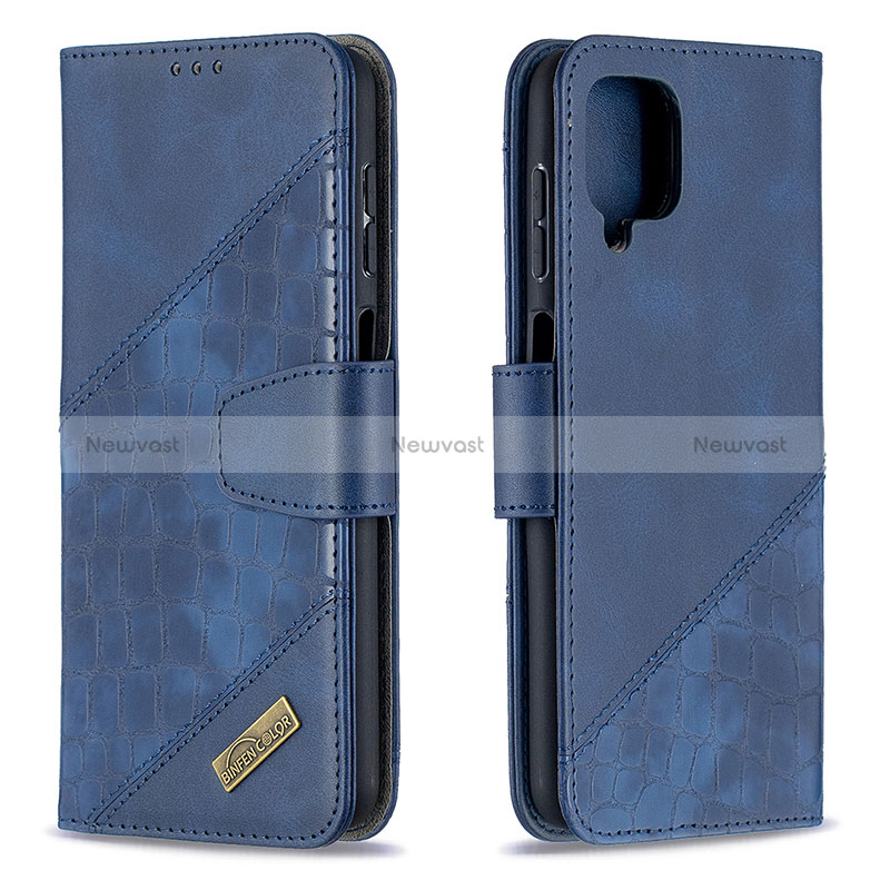 Leather Case Stands Flip Cover Holder B03F for Samsung Galaxy A12 5G