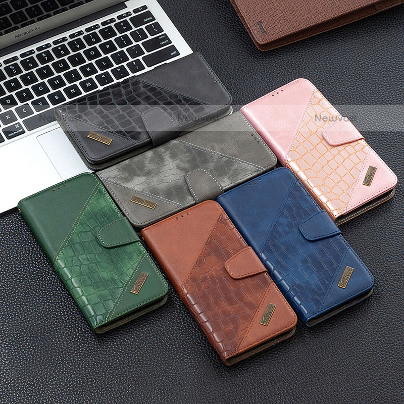 Leather Case Stands Flip Cover Holder B03F for Samsung Galaxy A12