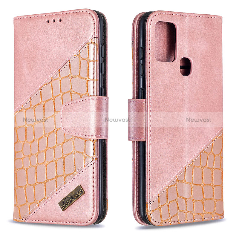 Leather Case Stands Flip Cover Holder B03F for Samsung Galaxy A21s