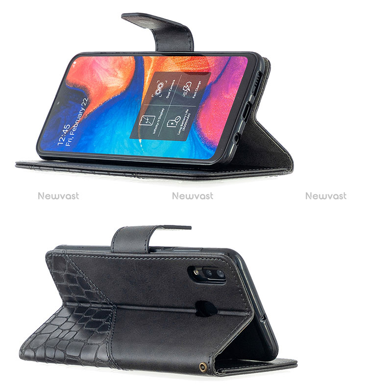 Leather Case Stands Flip Cover Holder B03F for Samsung Galaxy A30