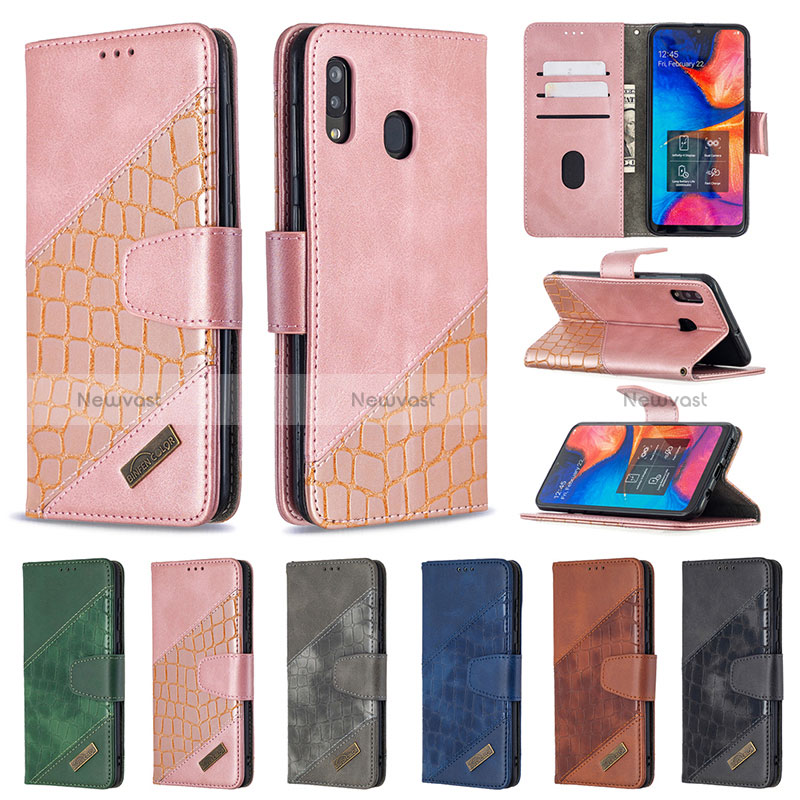 Leather Case Stands Flip Cover Holder B03F for Samsung Galaxy A30