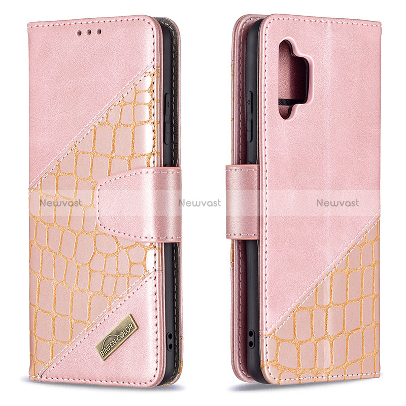 Leather Case Stands Flip Cover Holder B03F for Samsung Galaxy A32 4G