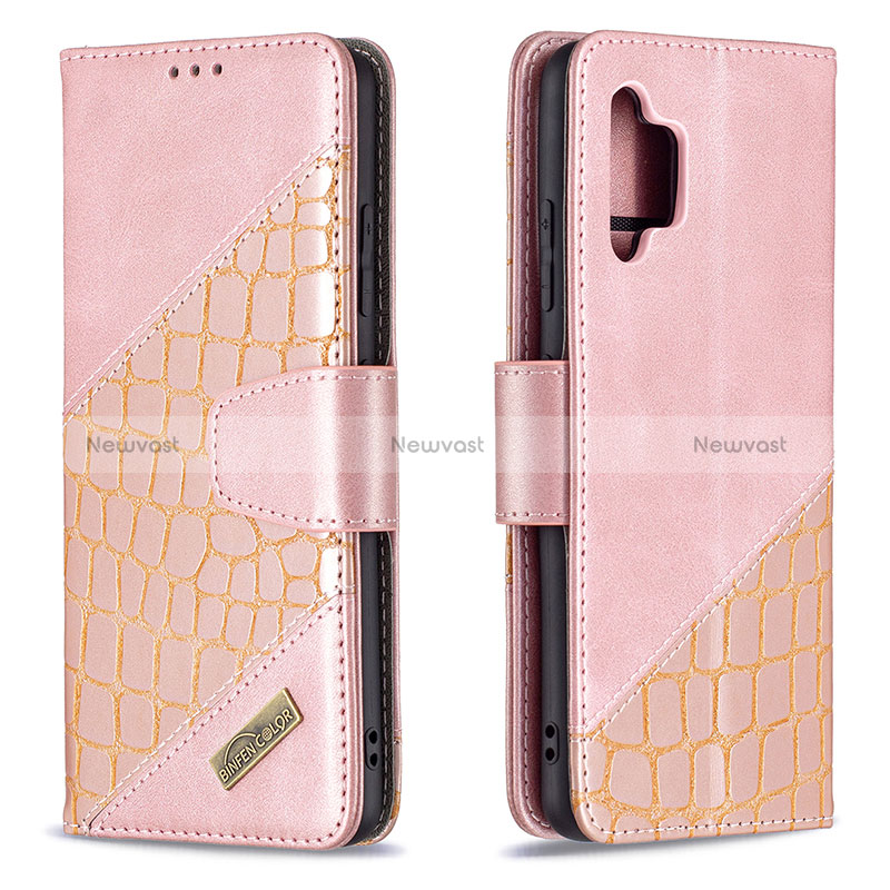 Leather Case Stands Flip Cover Holder B03F for Samsung Galaxy A32 5G