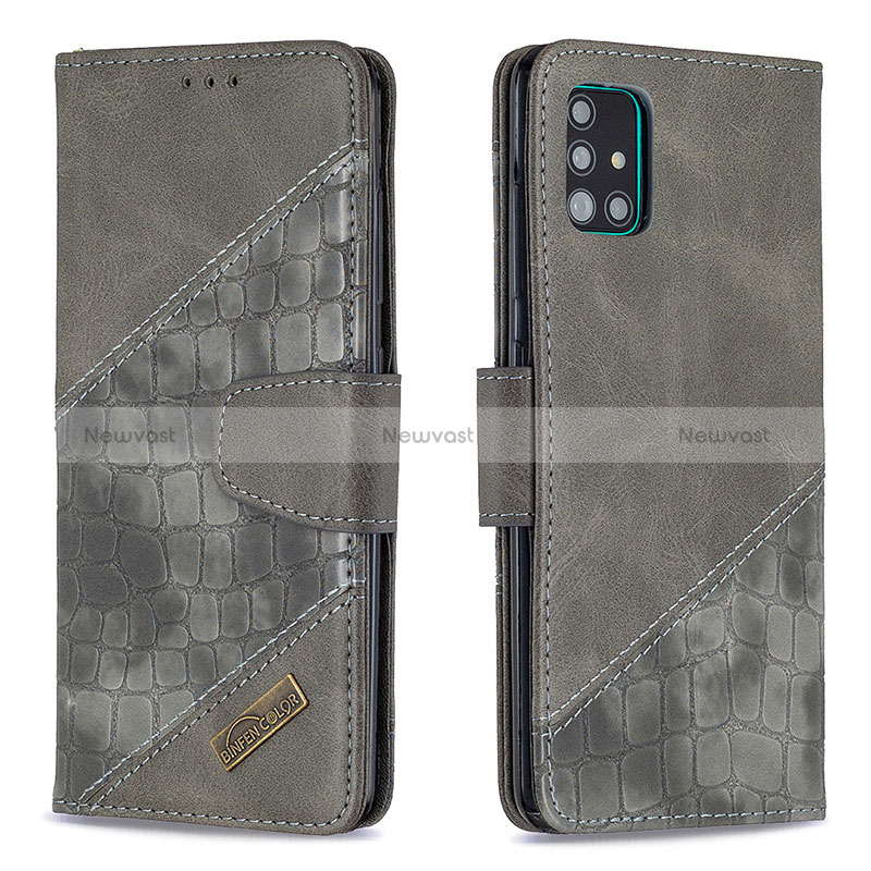 Leather Case Stands Flip Cover Holder B03F for Samsung Galaxy A51 5G