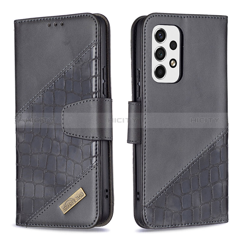 Leather Case Stands Flip Cover Holder B03F for Samsung Galaxy A53 5G