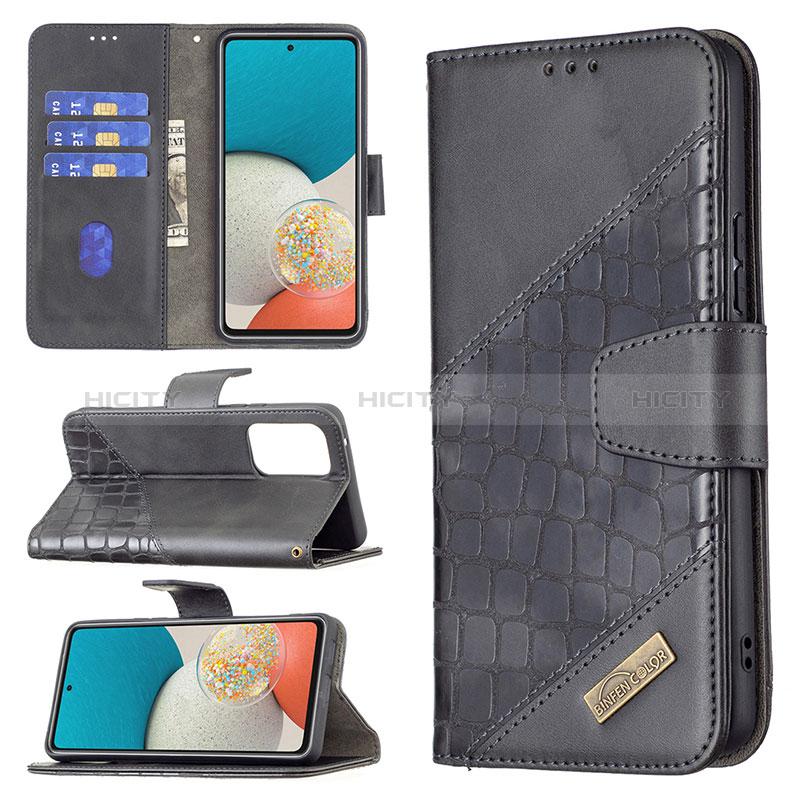 Leather Case Stands Flip Cover Holder B03F for Samsung Galaxy A53 5G