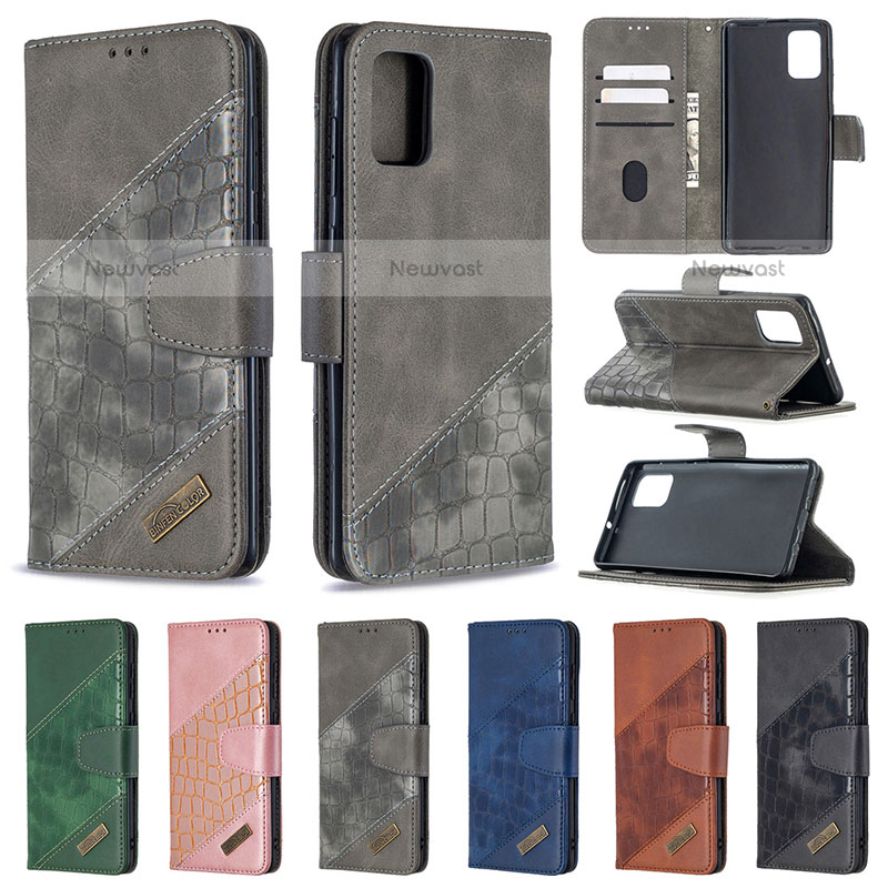 Leather Case Stands Flip Cover Holder B03F for Samsung Galaxy A71 4G A715