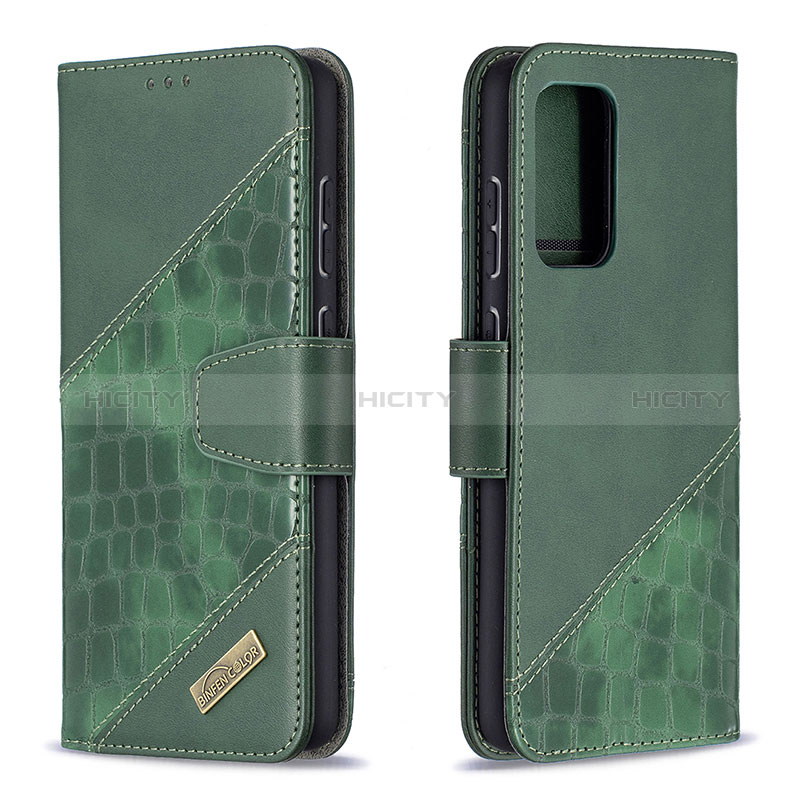 Leather Case Stands Flip Cover Holder B03F for Samsung Galaxy A72 4G