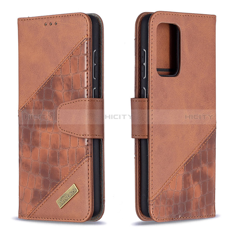 Leather Case Stands Flip Cover Holder B03F for Samsung Galaxy A72 5G