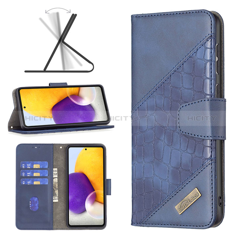 Leather Case Stands Flip Cover Holder B03F for Samsung Galaxy A73 5G