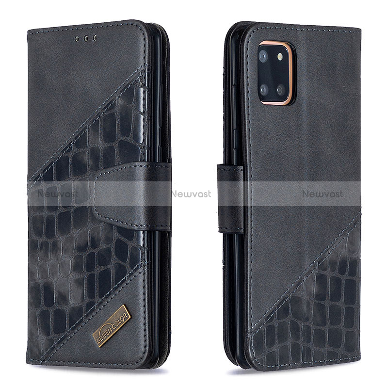 Leather Case Stands Flip Cover Holder B03F for Samsung Galaxy A81