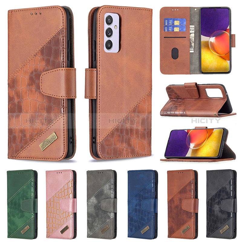 Leather Case Stands Flip Cover Holder B03F for Samsung Galaxy A82 5G