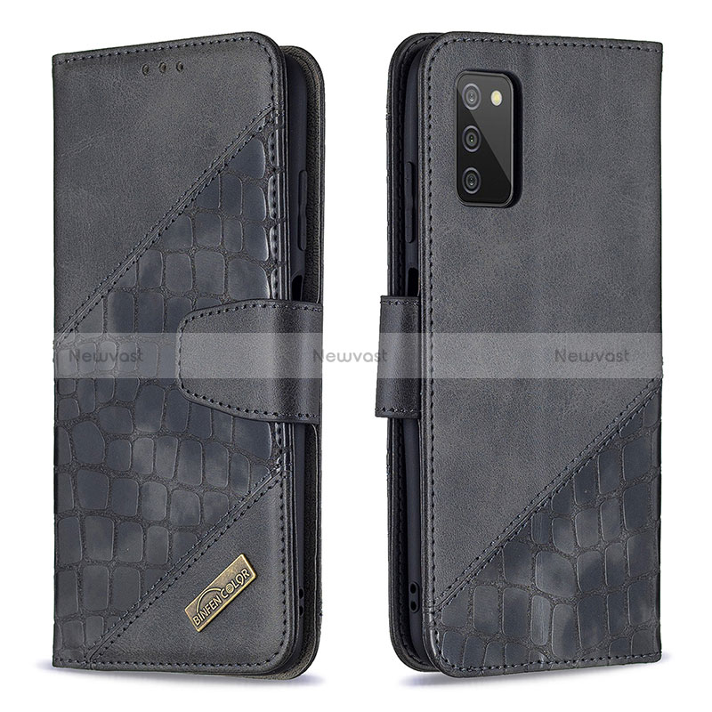 Leather Case Stands Flip Cover Holder B03F for Samsung Galaxy F02S SM-E025F