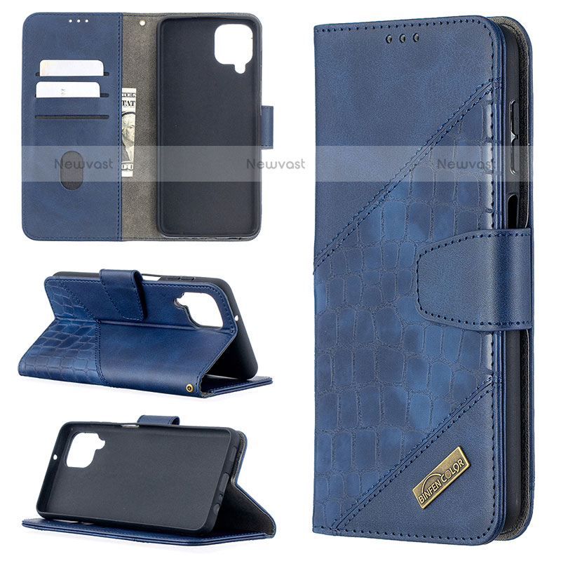 Leather Case Stands Flip Cover Holder B03F for Samsung Galaxy F12