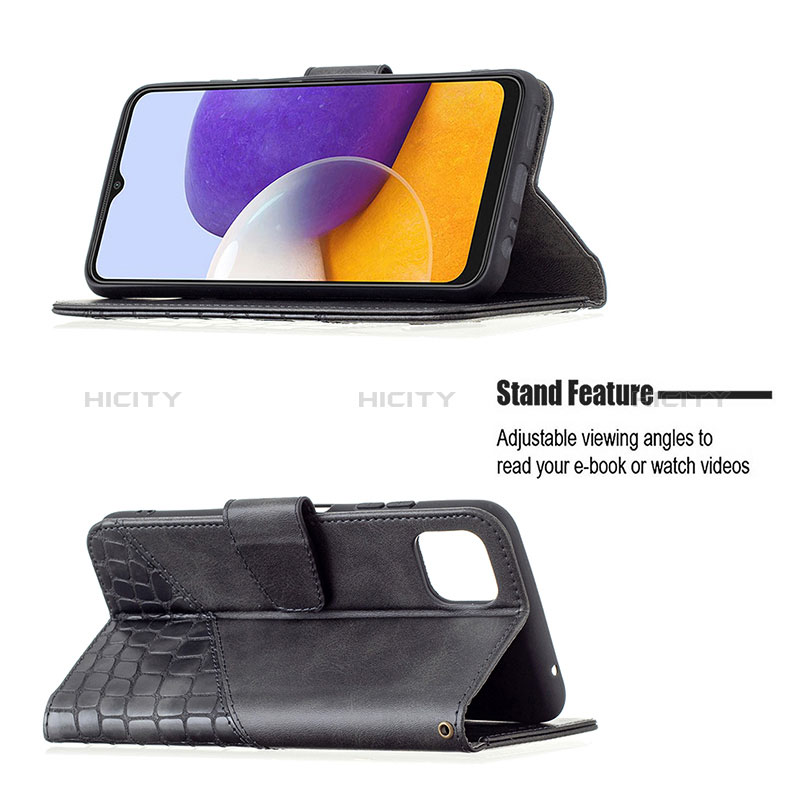 Leather Case Stands Flip Cover Holder B03F for Samsung Galaxy F42 5G