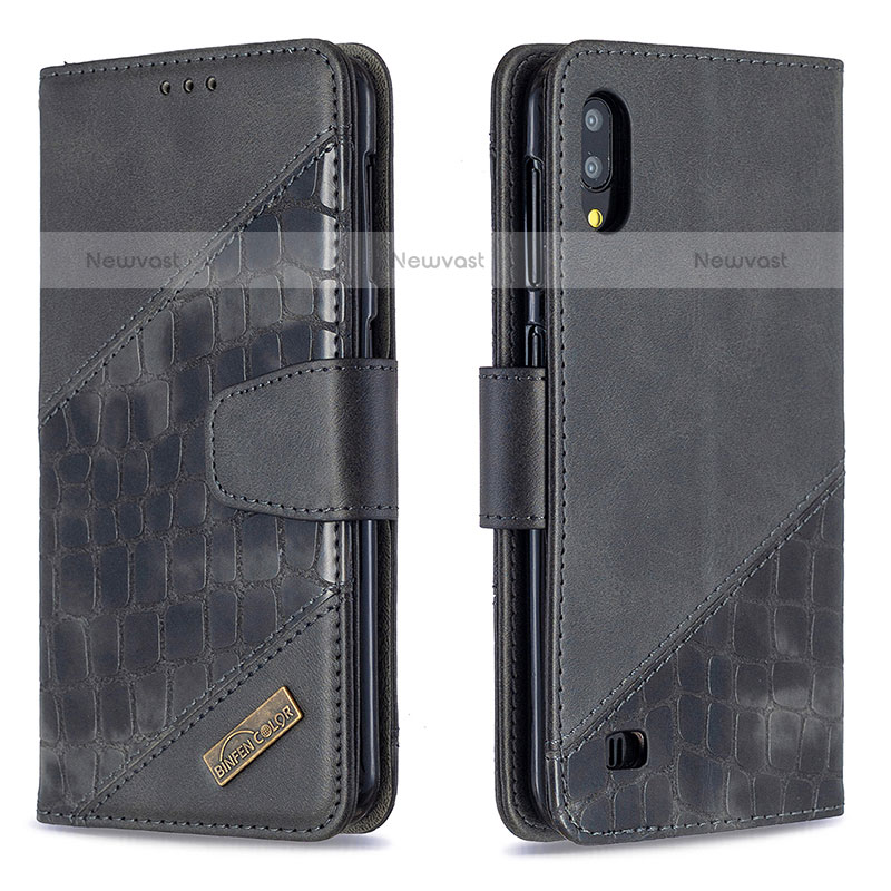 Leather Case Stands Flip Cover Holder B03F for Samsung Galaxy M10