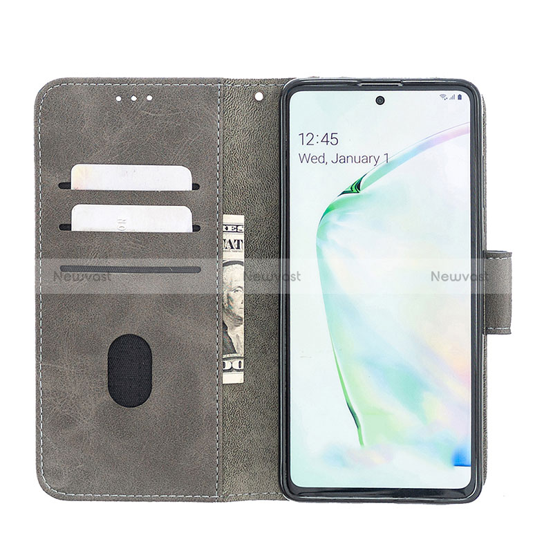 Leather Case Stands Flip Cover Holder B03F for Samsung Galaxy M60s