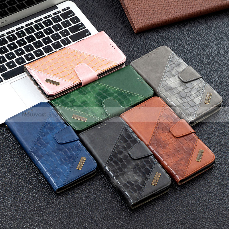 Leather Case Stands Flip Cover Holder B03F for Samsung Galaxy M60s