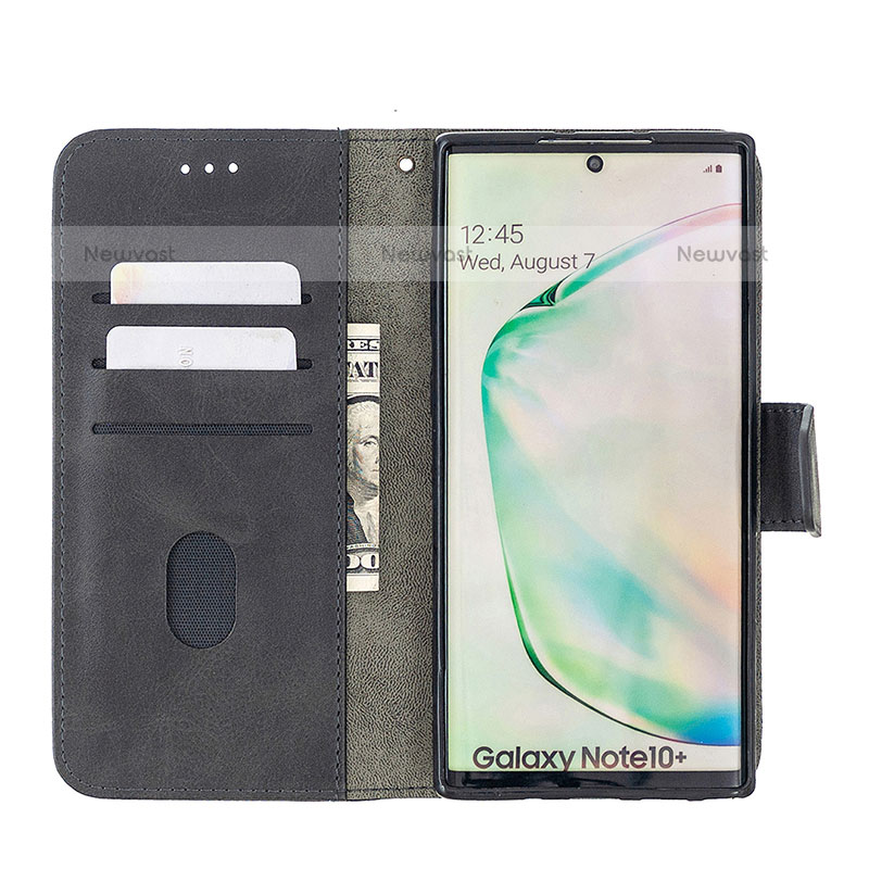 Leather Case Stands Flip Cover Holder B03F for Samsung Galaxy Note 10 Plus 5G