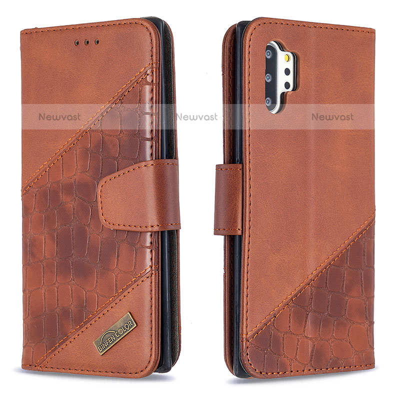 Leather Case Stands Flip Cover Holder B03F for Samsung Galaxy Note 10 Plus 5G