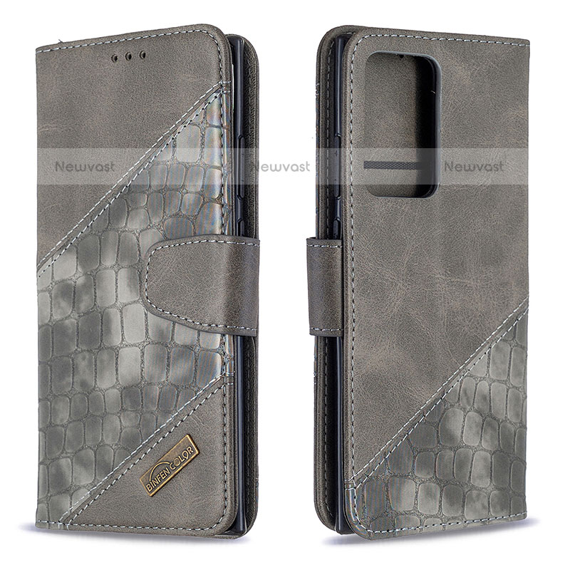 Leather Case Stands Flip Cover Holder B03F for Samsung Galaxy Note 20 Ultra 5G