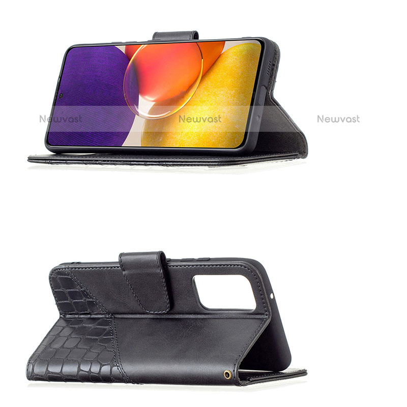 Leather Case Stands Flip Cover Holder B03F for Samsung Galaxy Quantum2 5G