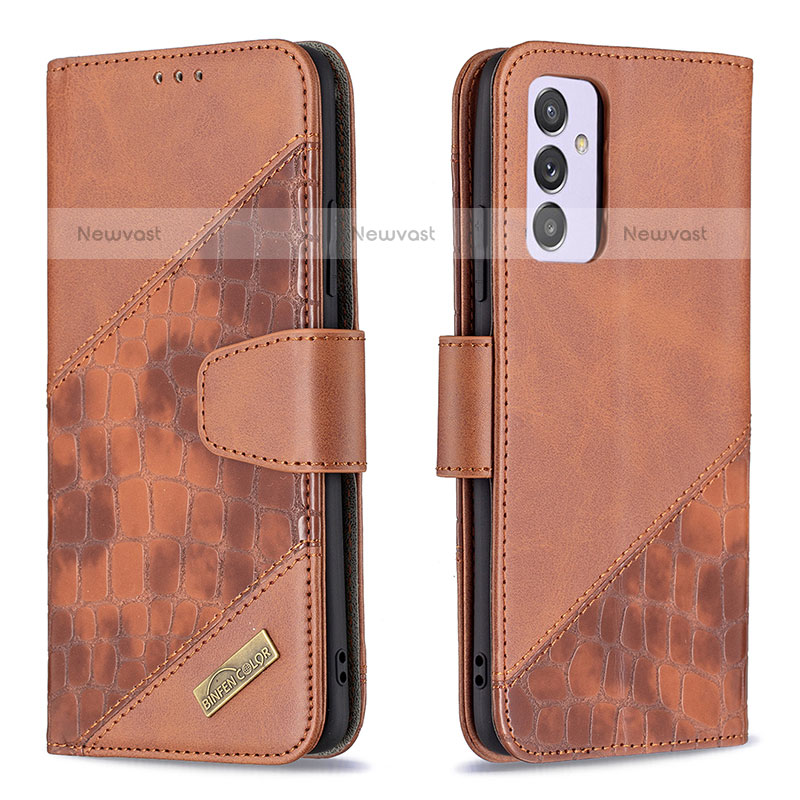 Leather Case Stands Flip Cover Holder B03F for Samsung Galaxy Quantum2 5G